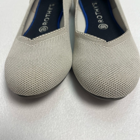 ROTHY'S The Flat Round Toe Birdseye Grey Knit Comfort Ballet Flats-Size 10 - Picture 12 of 12